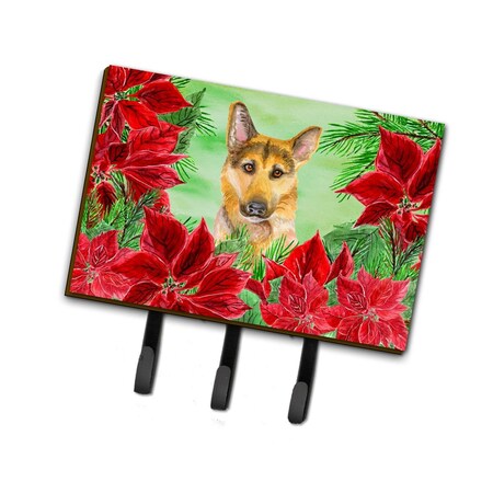 Carolines Treasures German Shepherd No 2 Poinsettas Leash or Key Holder CK1359TH68